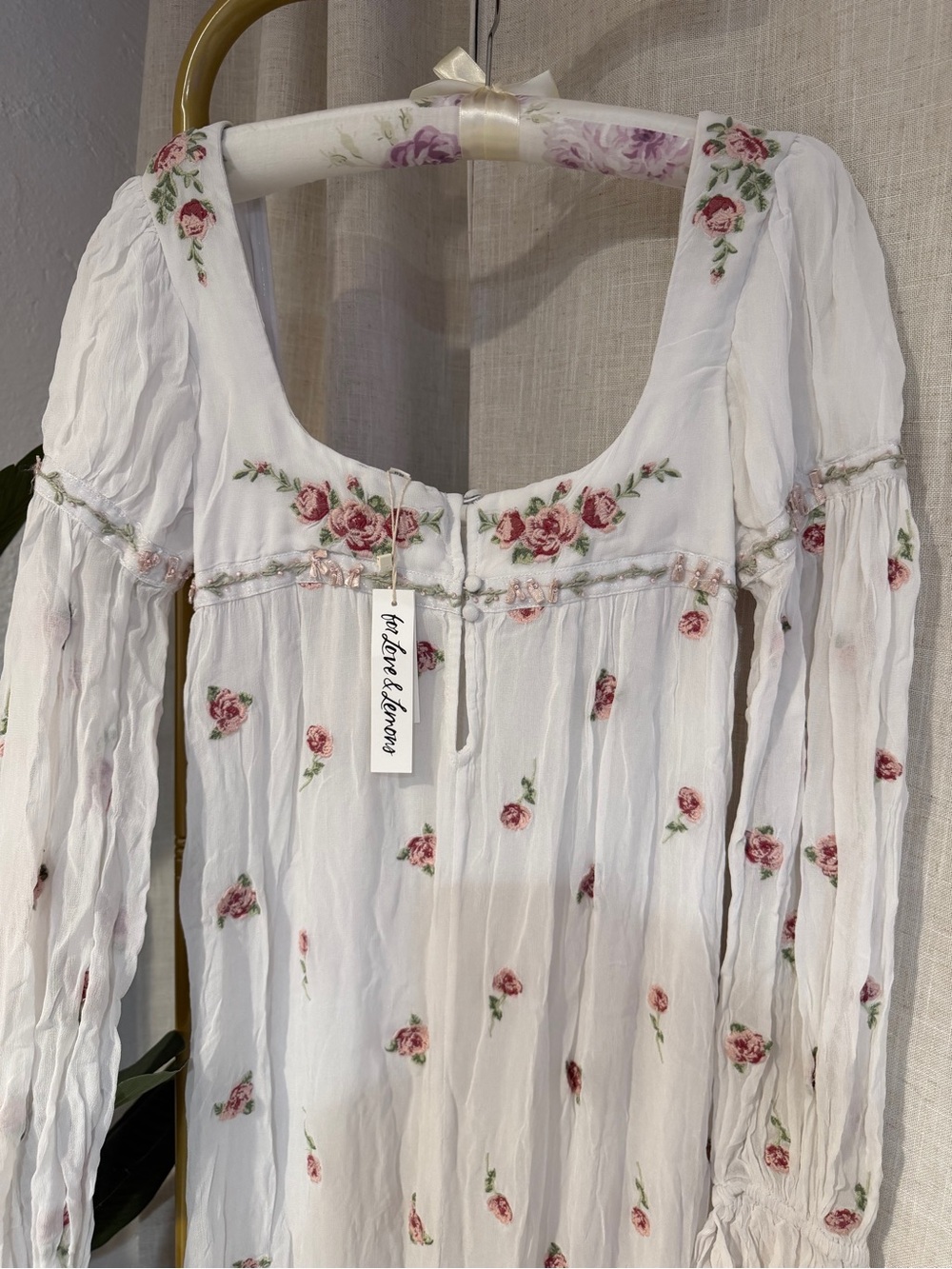 $689 Julianne For Love and Lemons Maxi Dress Size small NWT - Picture 16 of 16